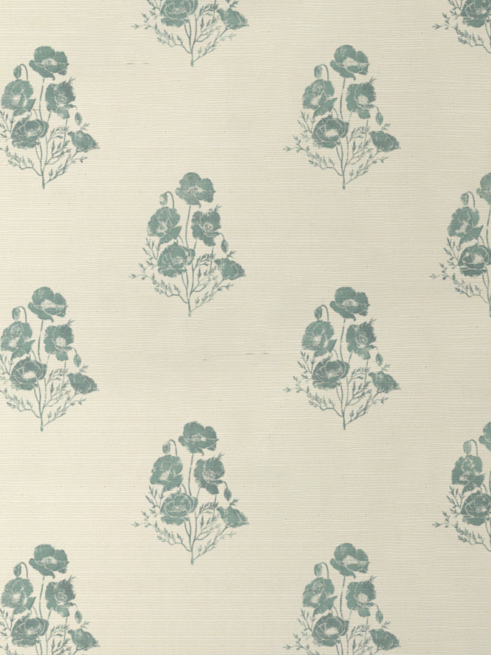 california poppy grasscloth wallpaper by nathan turner seafoam