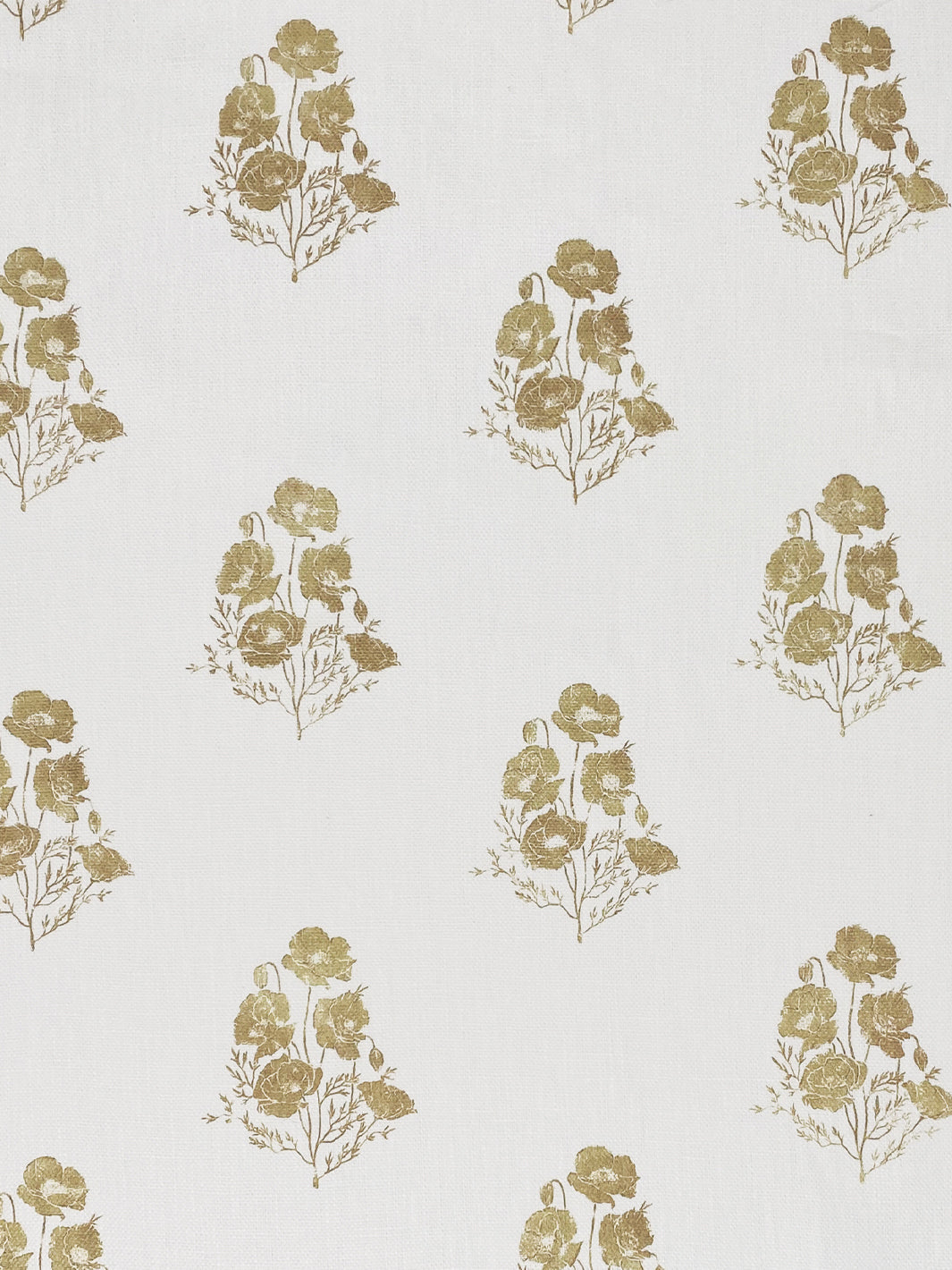 'California Poppy' Linen Fabric by Nathan Turner - Gold