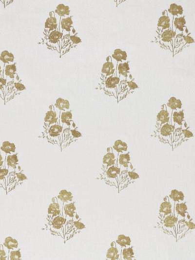 'California Poppy' Linen Fabric by Nathan Turner - Gold