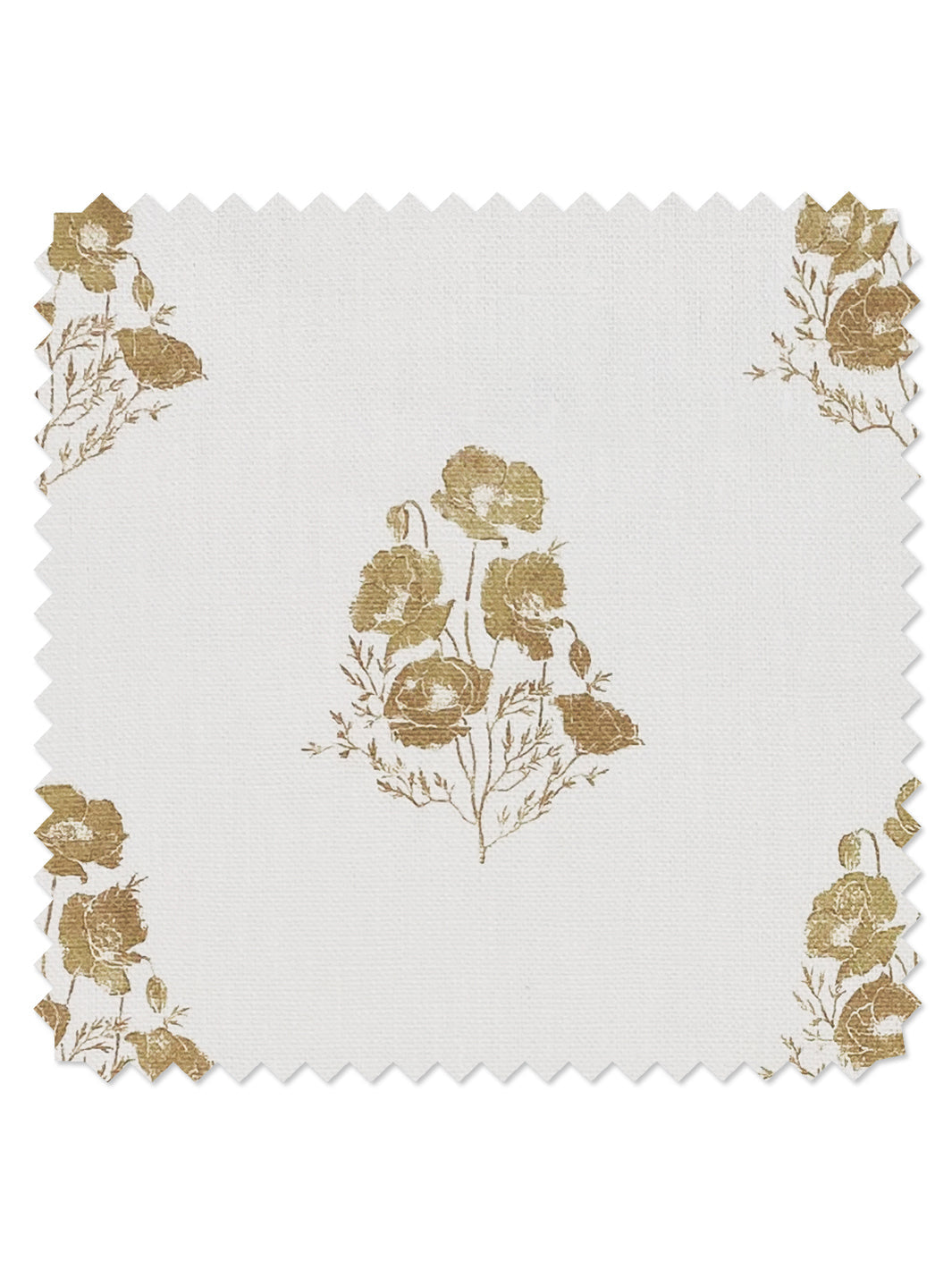california poppy linen fabric by nathan turner gold