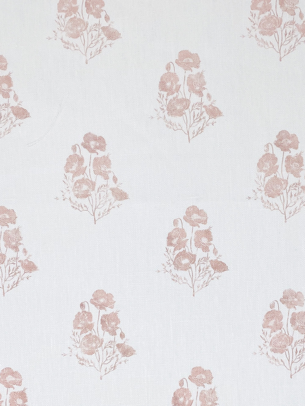 california poppy linen fabric by nathan turner pink