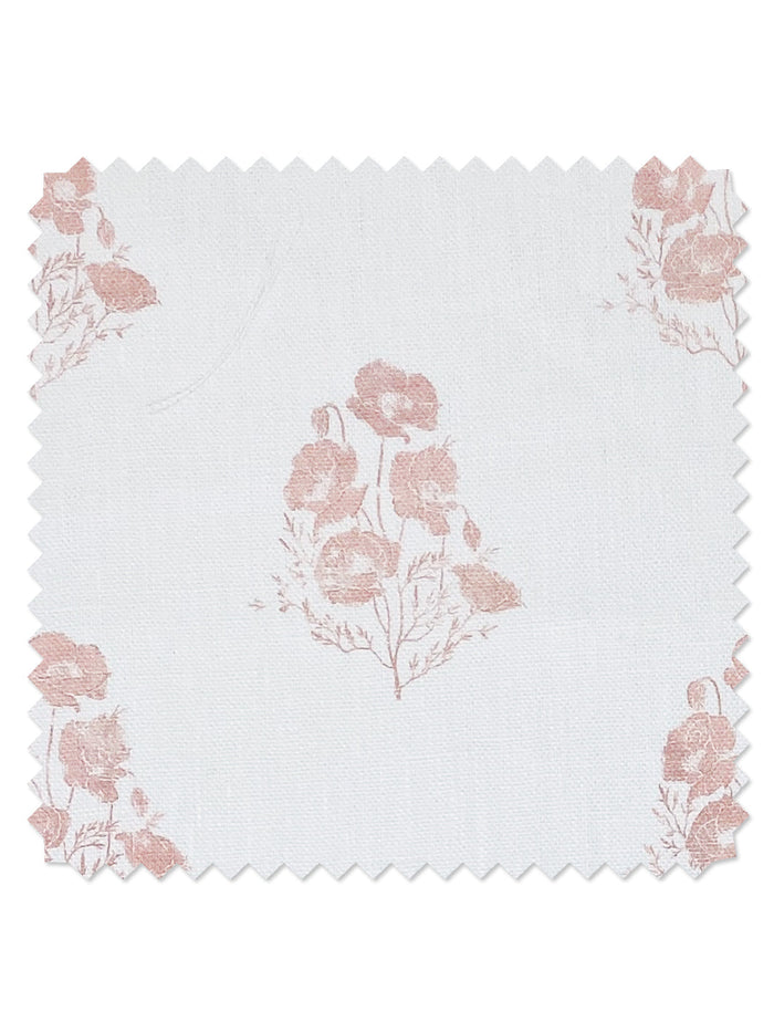 'California Poppy' Linen Fabric by Nathan Turner - Pink