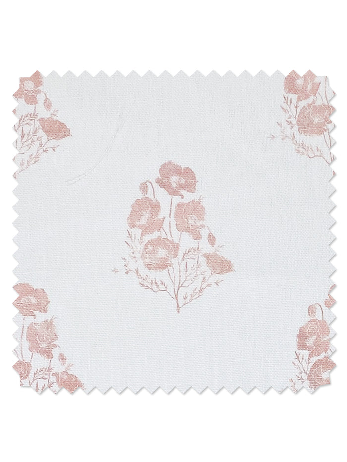 California Poppy' Linen Fabric by Nathan Turner - Pink