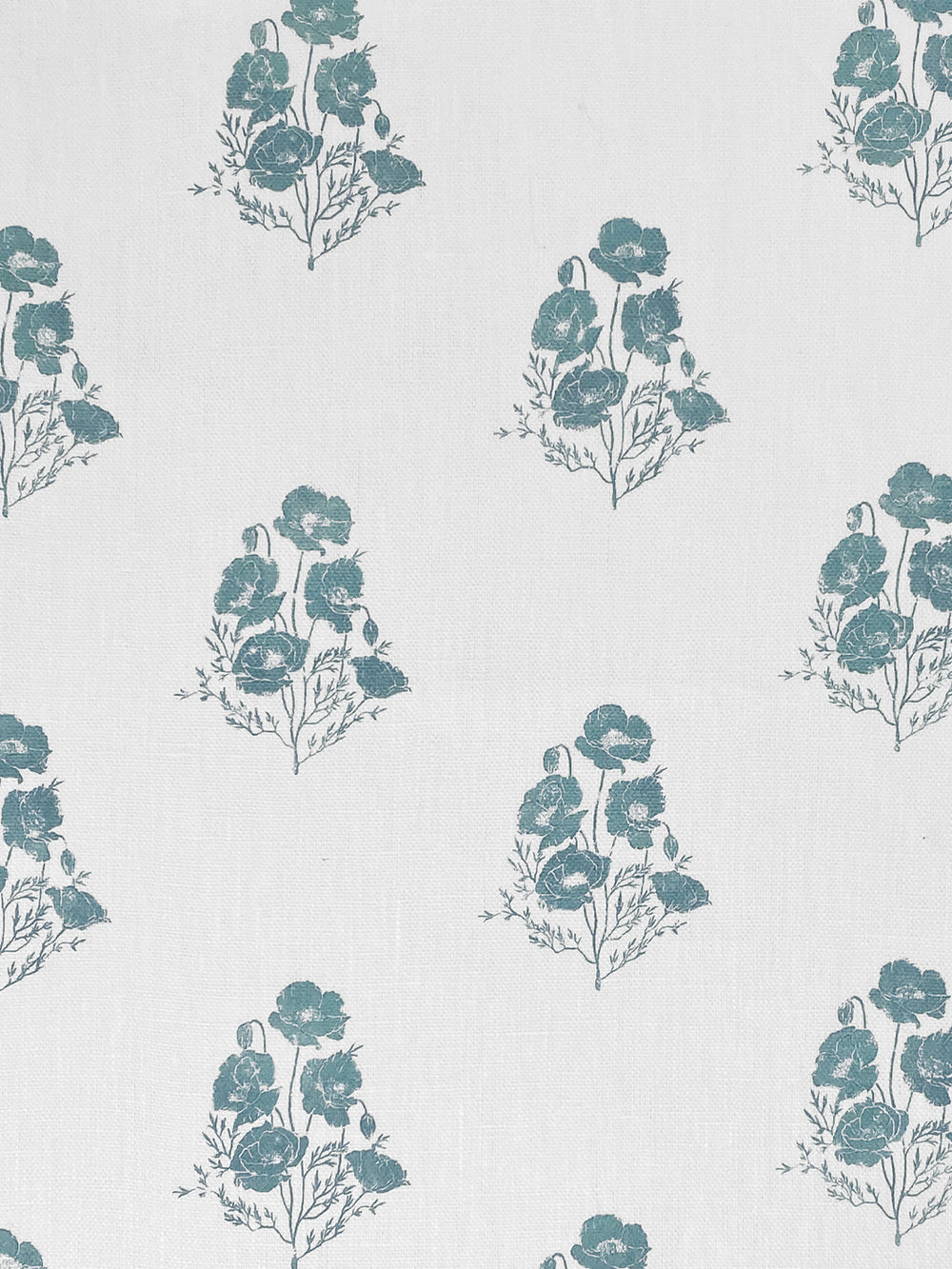 california poppy linen fabric by nathan turner seafoam