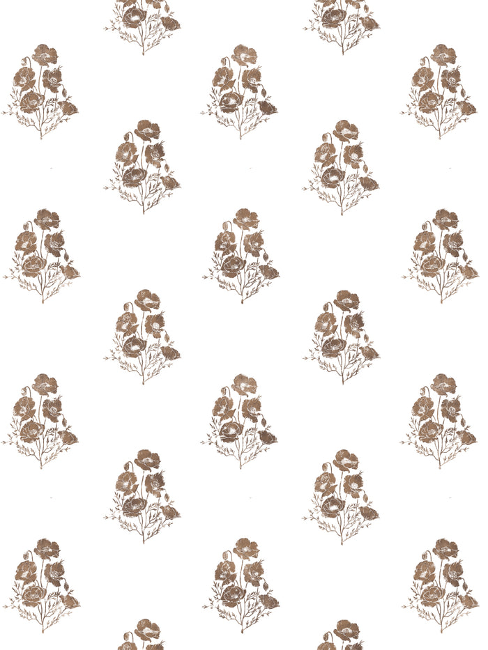 'California Poppy' Wallpaper by Nathan Turner - Brown