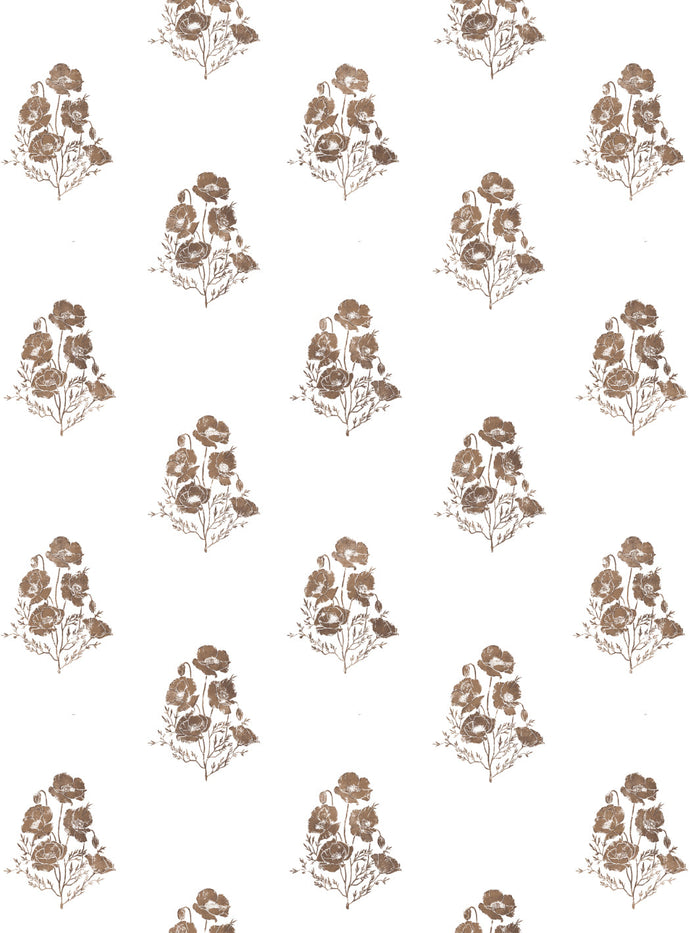 'California Poppy' Wallpaper by Nathan Turner - Brown