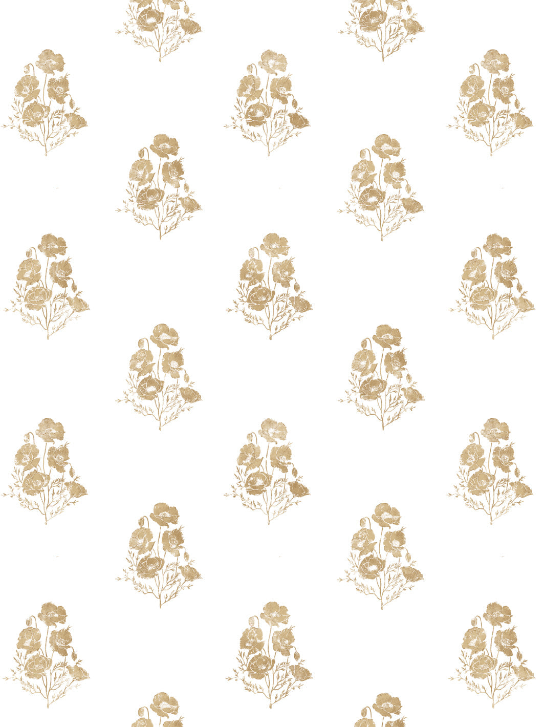 'California Poppy' Wallpaper by Nathan Turner - Gold