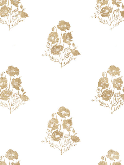 'California Poppy' Wallpaper by Nathan Turner - Gold