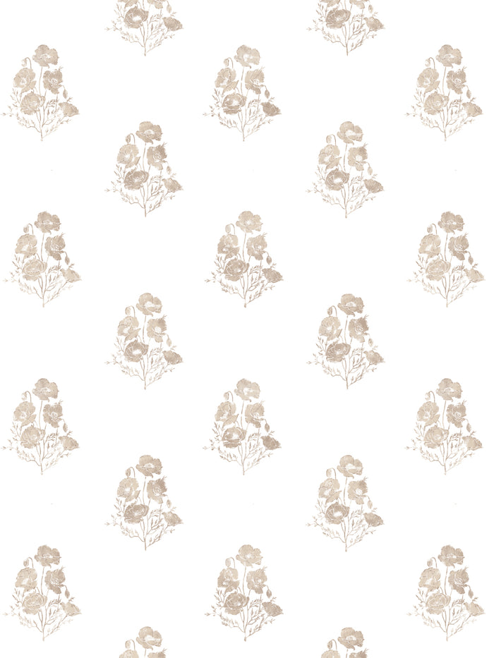 'California Poppy' Wallpaper by Nathan Turner - Neutral