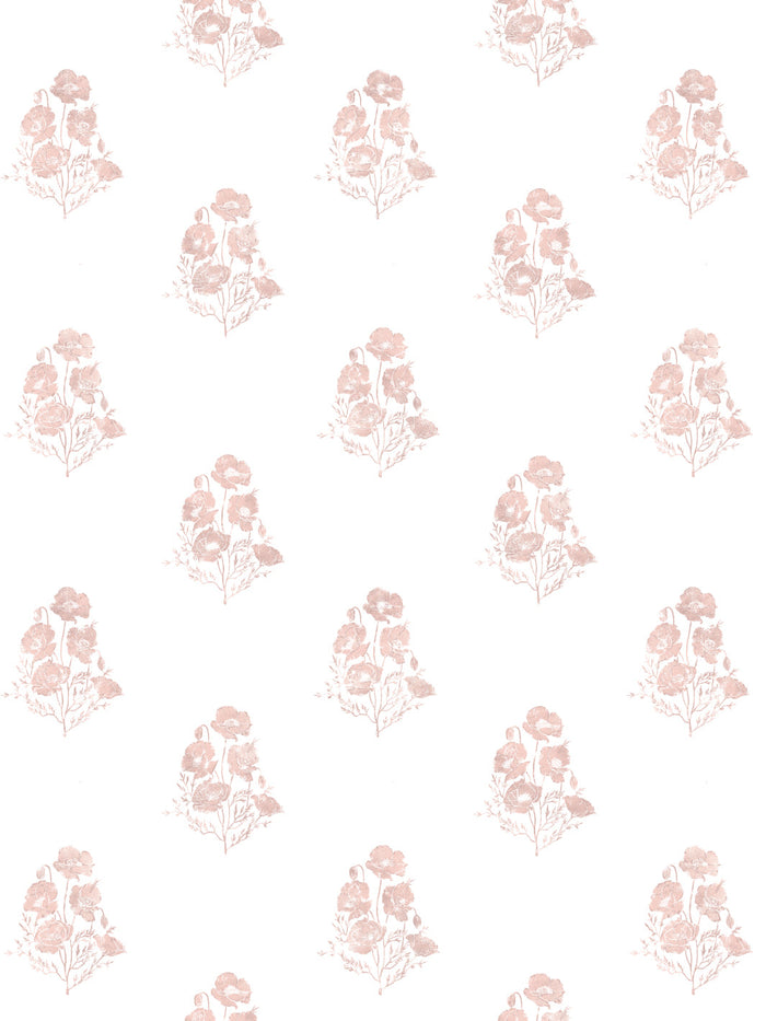 'California Poppy' Wallpaper by Nathan Turner - Pink