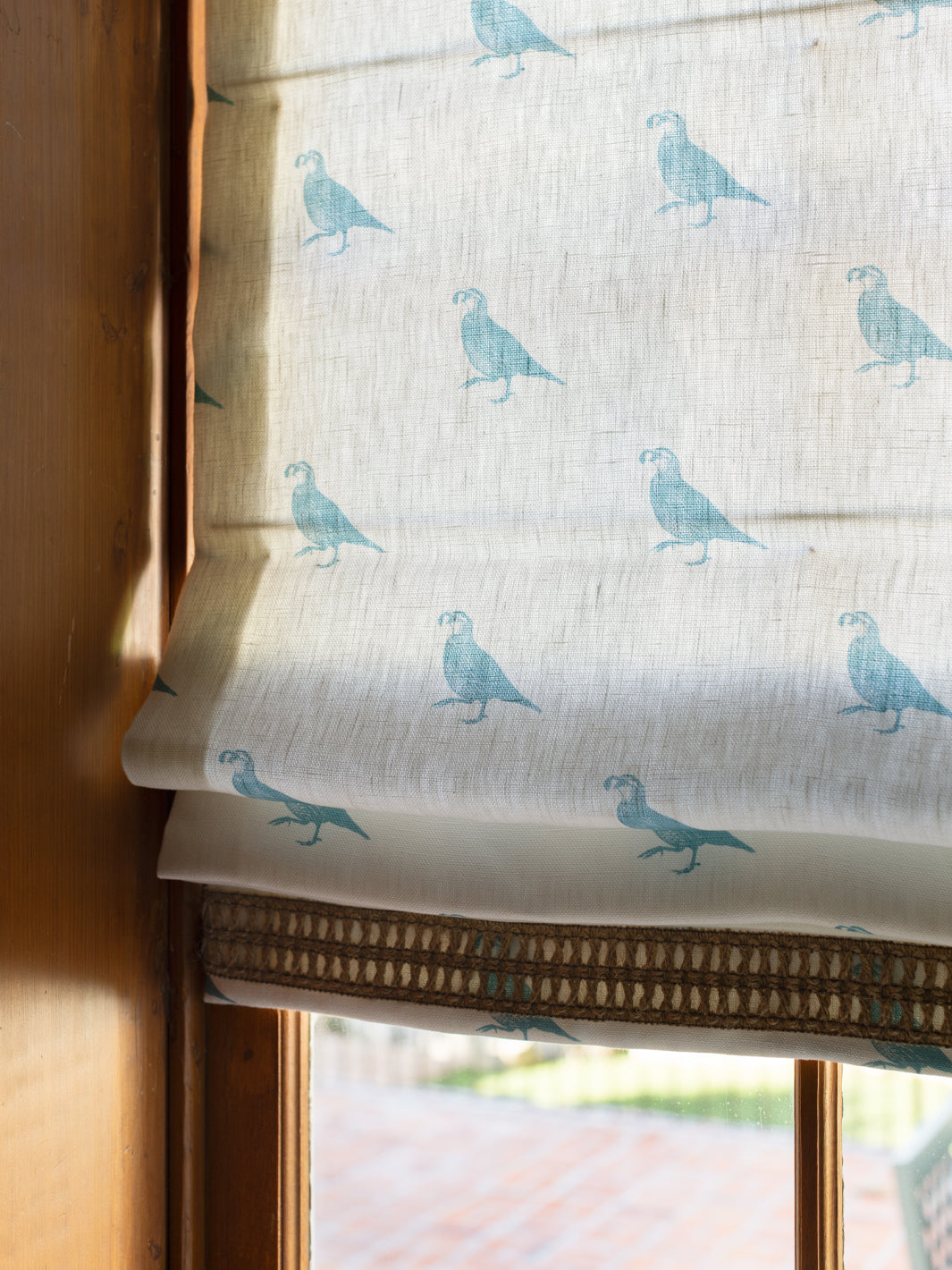 california quail linen fabric by nathan turner neutral