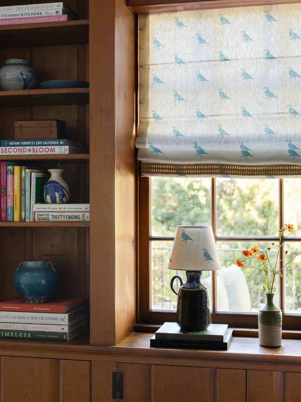 california quail linen fabric by nathan turner sage