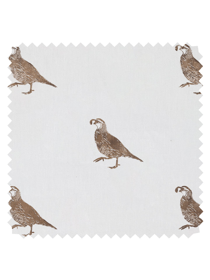 california quail linen fabric by nathan turner brown