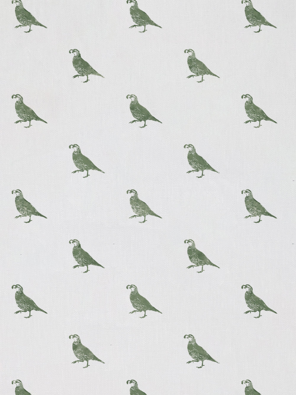 california quail linen fabric by nathan turner green