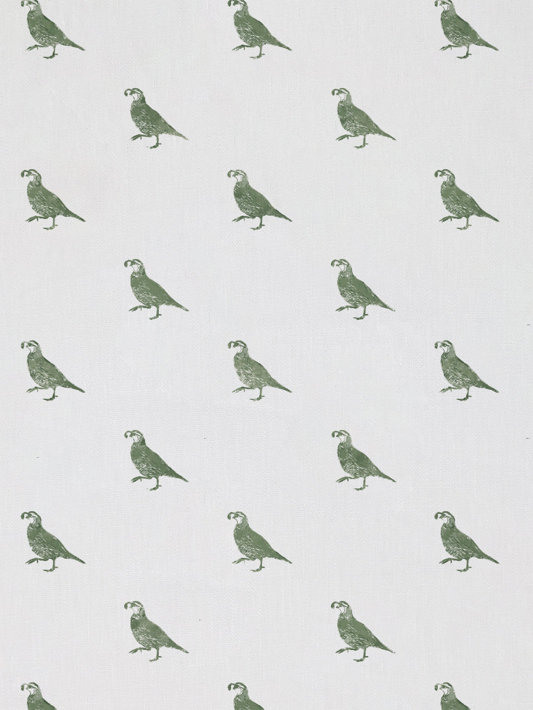 california quail linen fabric by nathan turner green