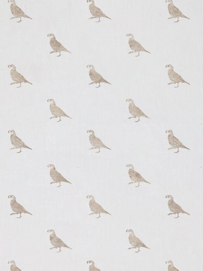 'California Quail' Linen Fabric by Nathan Turner - Neutral