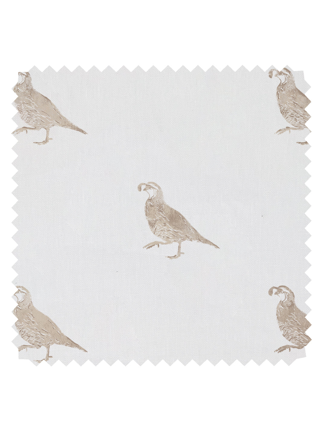 'California Quail' Linen Fabric by Nathan Turner - Neutral