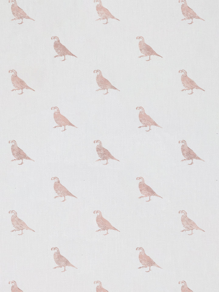 california quail linen fabric by nathan turner pink
