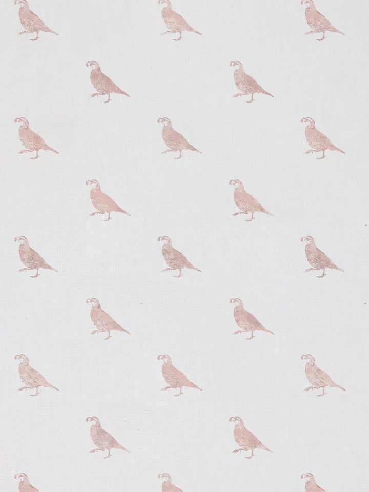 california quail linen fabric by nathan turner pink