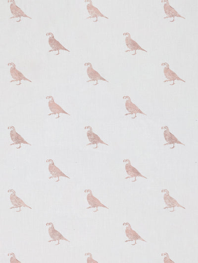 california quail linen fabric by nathan turner pink