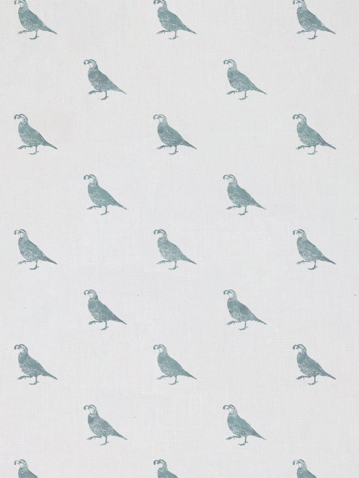 california quail linen fabric by nathan turner seafoam