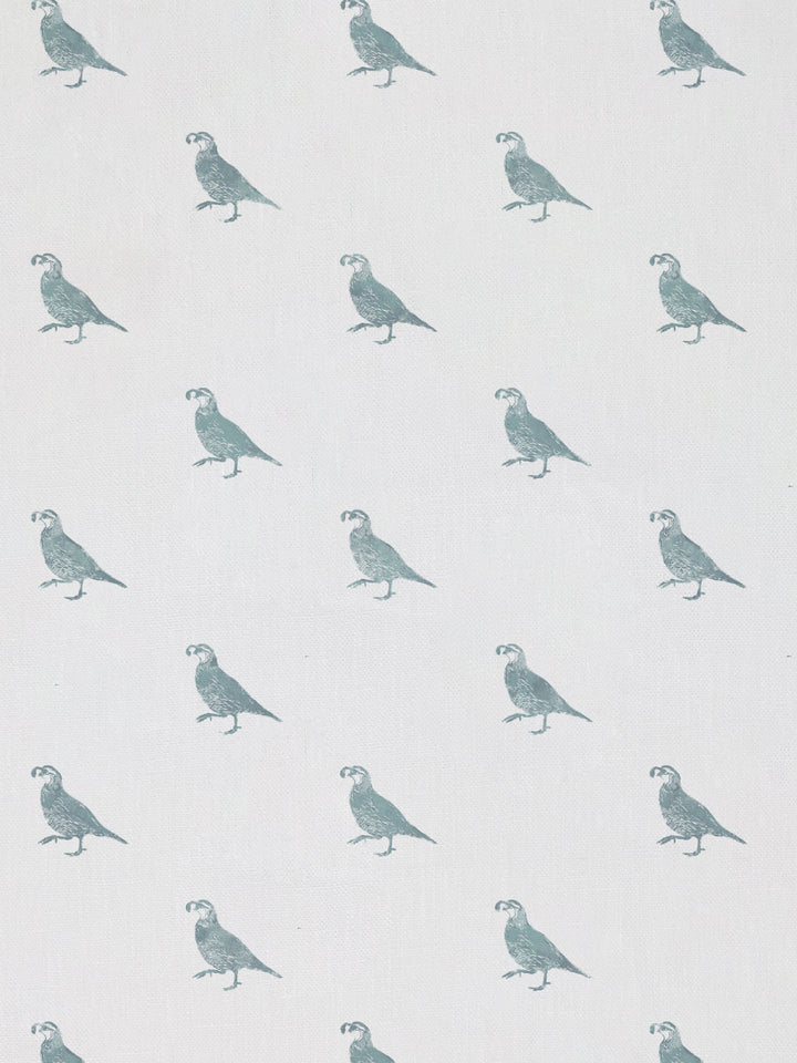 california quail linen fabric by nathan turner seafoam