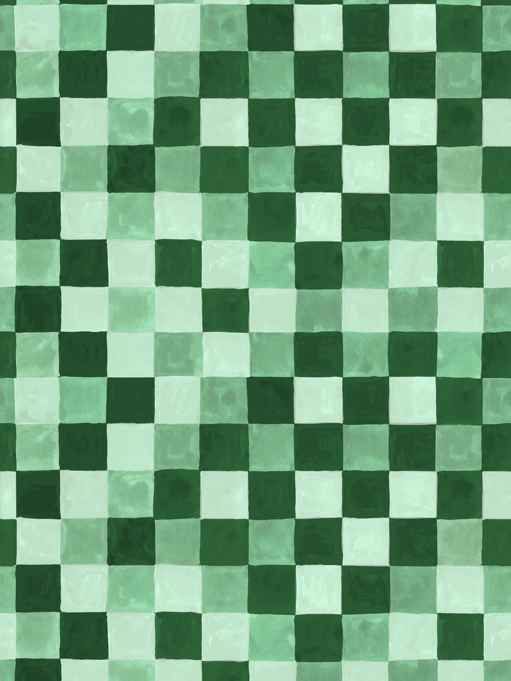 'Canyon Check' Wallpaper in Garden Green - Design Pattern