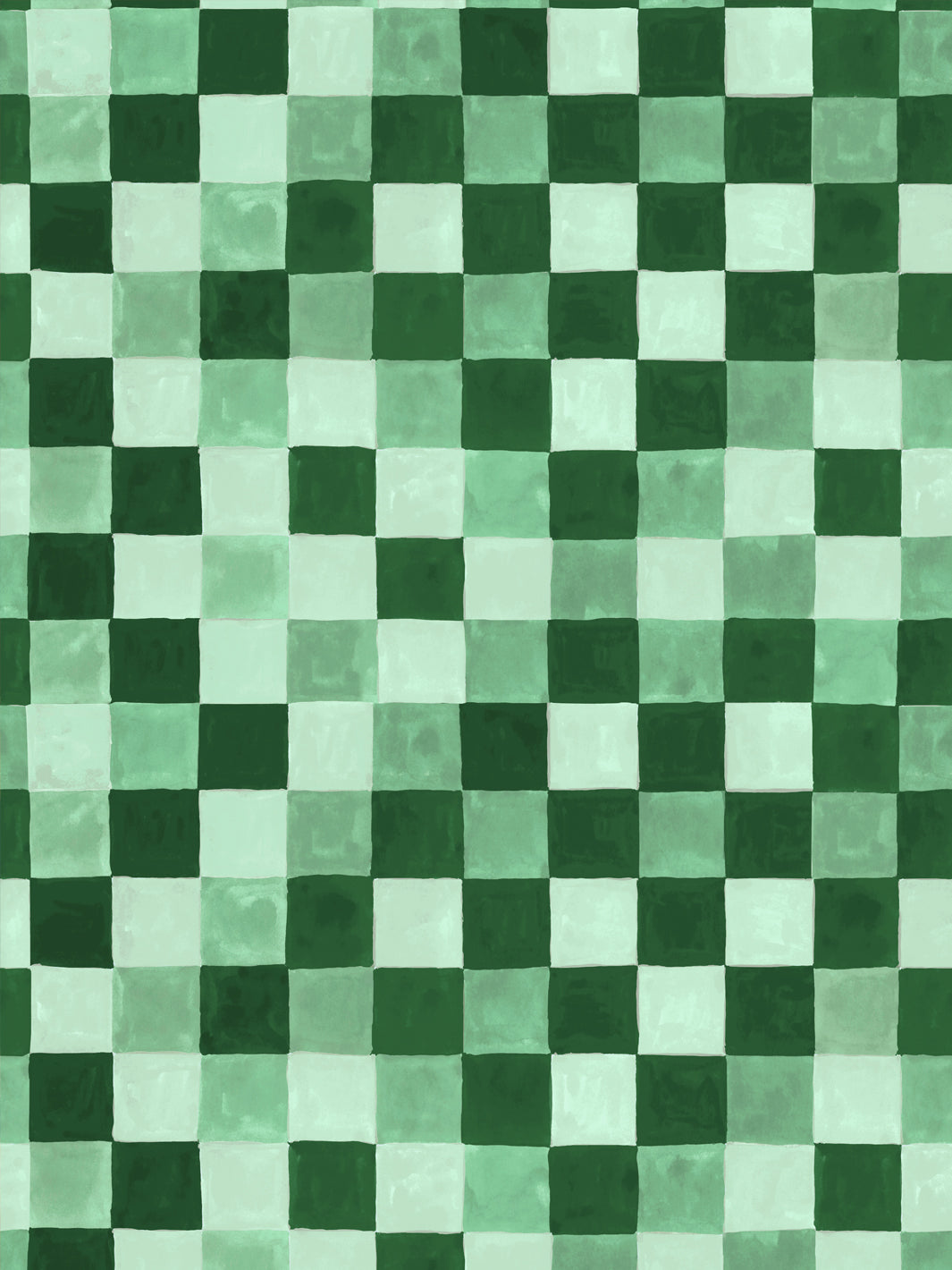 'Canyon Check' Wallpaper in Garden Green - Design Pattern