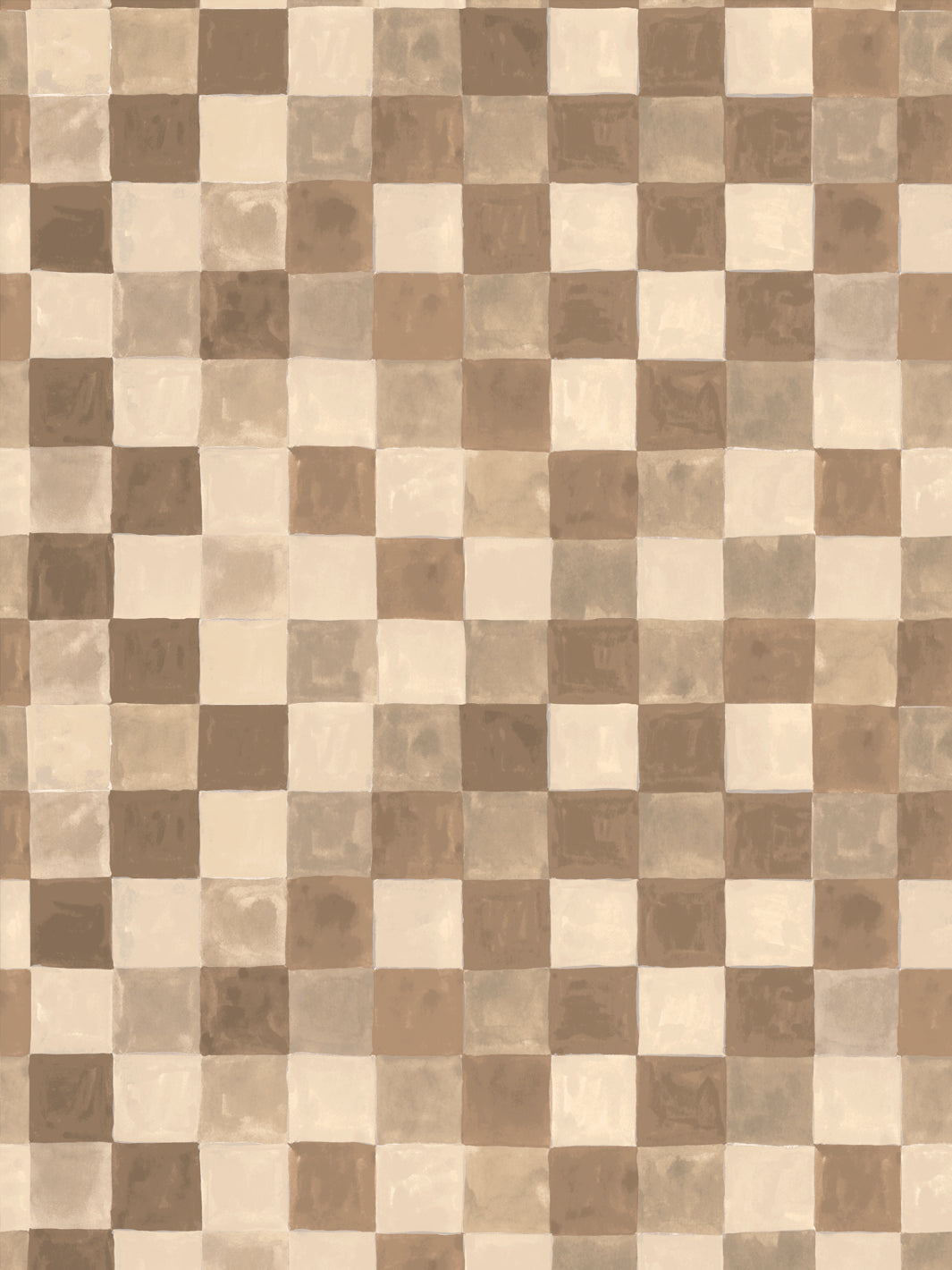 'Canyon Check' Wallpaper in Sand - Design Pattern
