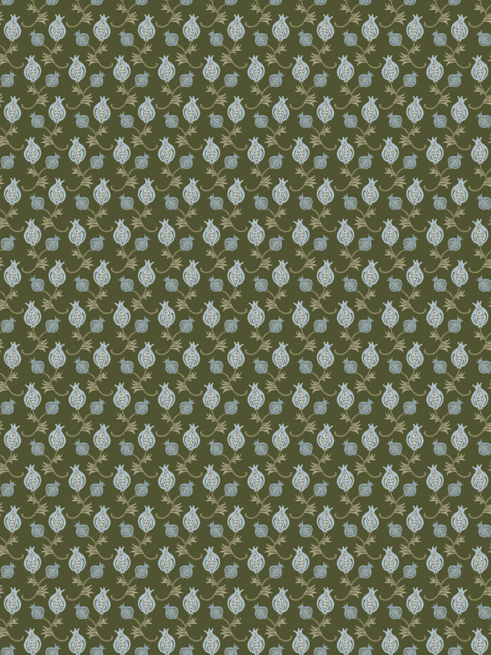 'Carmen Antiqua' Wallpaper by Wallshoppe - Powdered Forest Frost