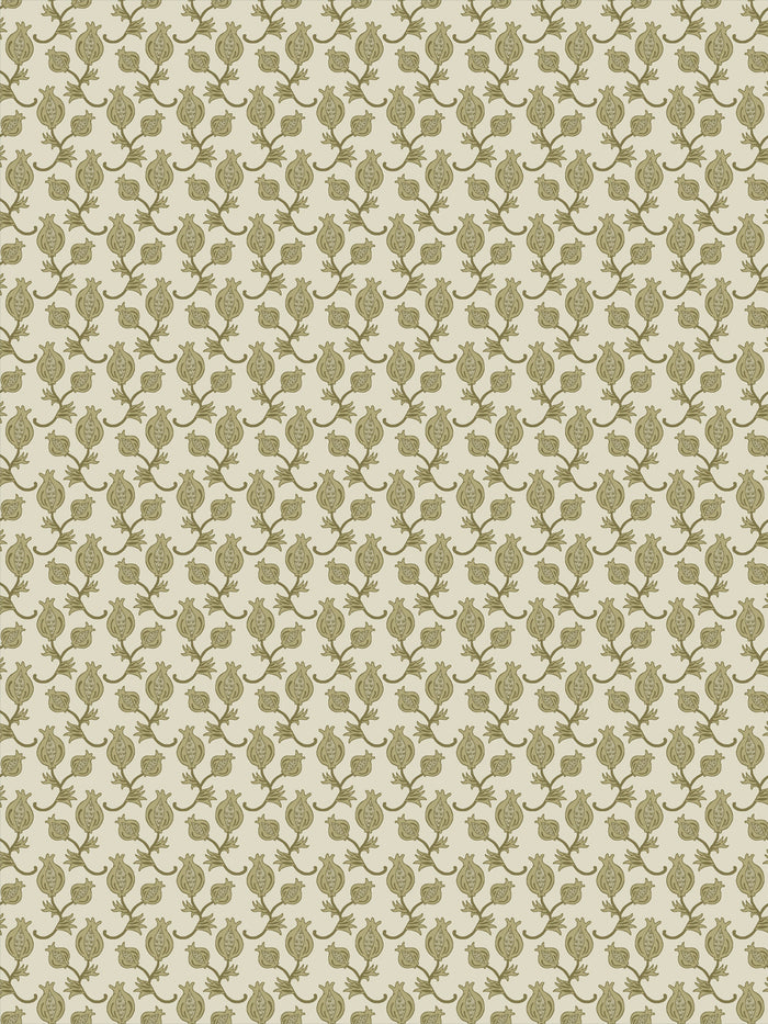 'Carmen Antiqua' Wallpaper by Wallshoppe - Pressed Olive