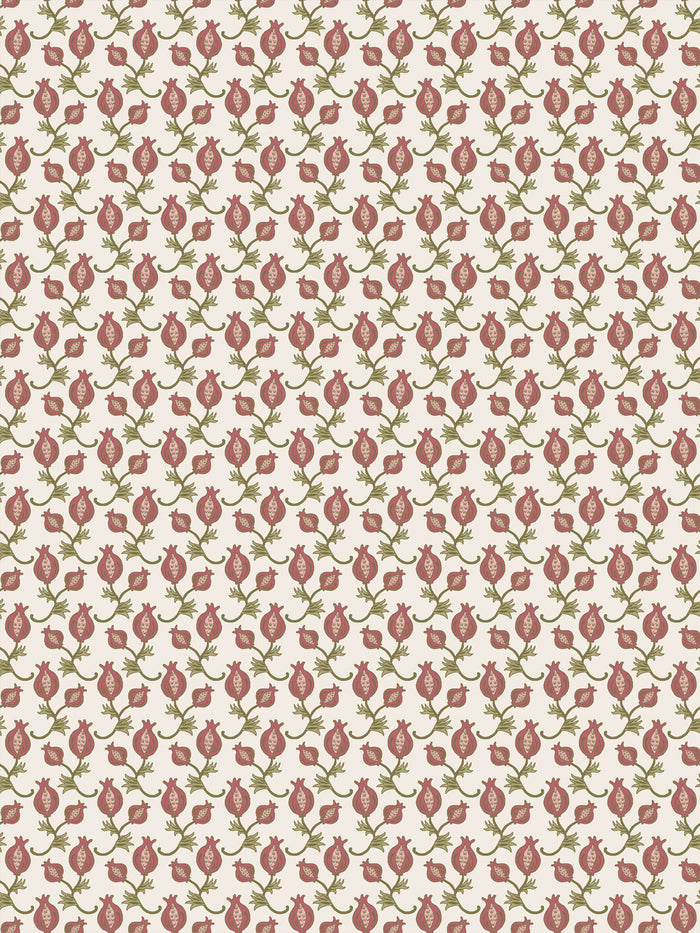 'Carmen Antiqua' Wallpaper by Wallshoppe - Withered Herb Magenta