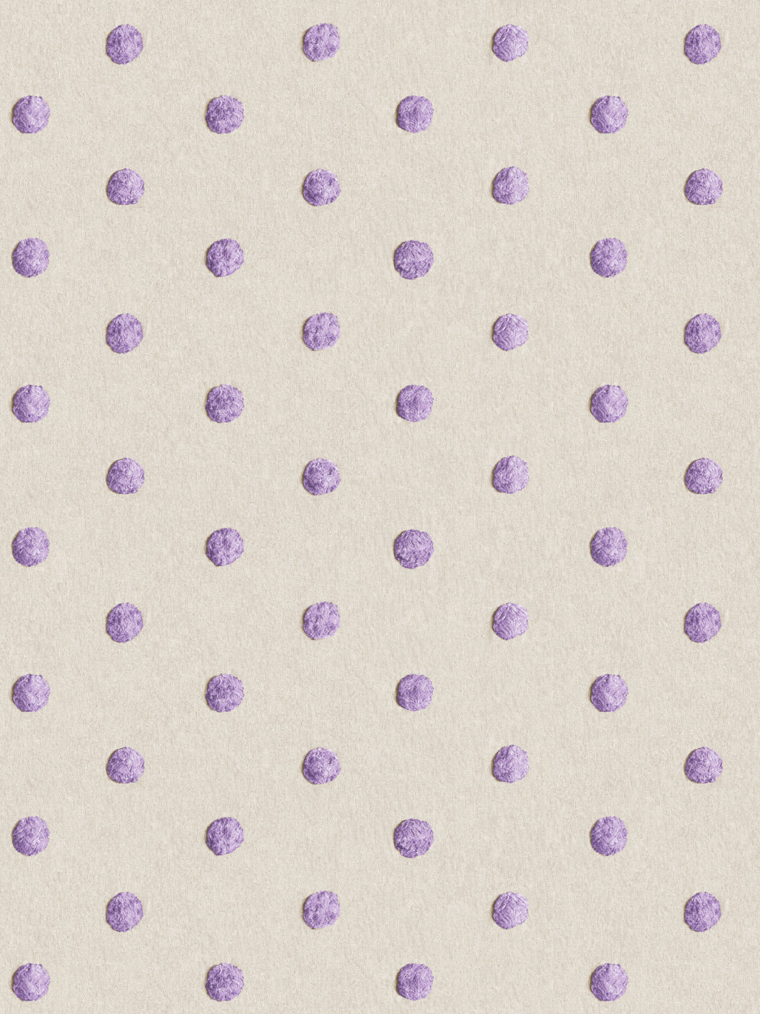 'Chenille Dots Small' Wallpaper by Chris Benz - Lilac