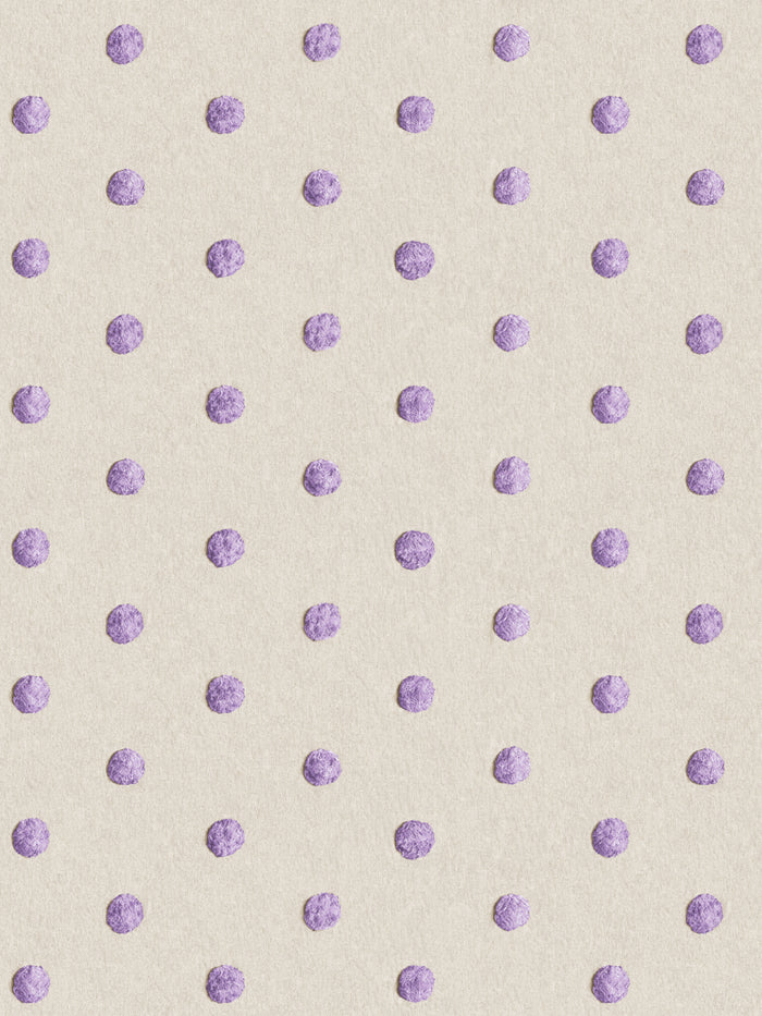 'Chenille Dots Small' Wallpaper by Chris Benz - Lilac