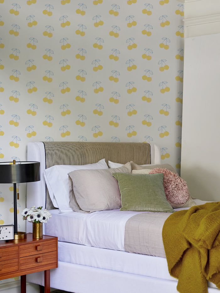 'Cherries' Wallpaper by Tea Collection - Daffodil