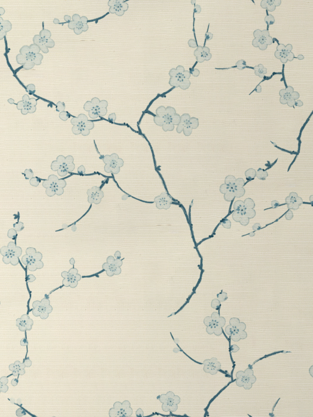 cherry blossom grasscloth wallpaper by nathan turner blue