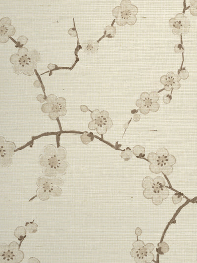 'Cherry Blossom' Grasscloth Wallpaper by Nathan Turner - Neutral