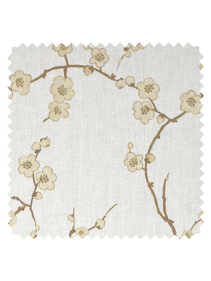 Cherry Blossom' Linen Fabric by Nathan Turner - Gold