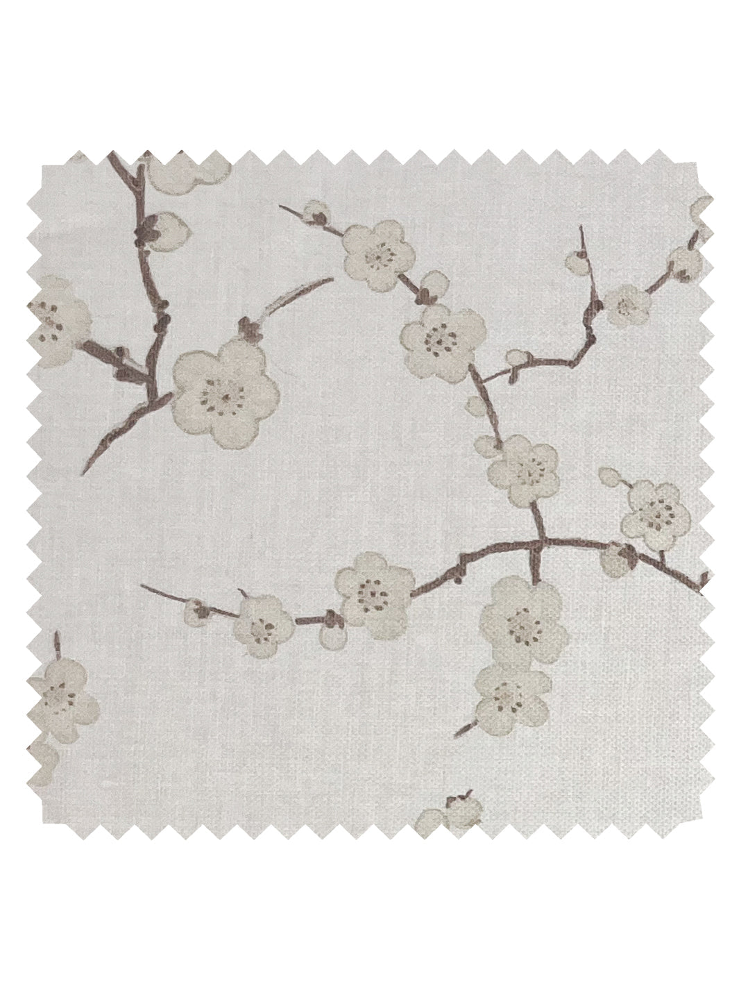 cherry blossom linen fabric by nathan turner neutral