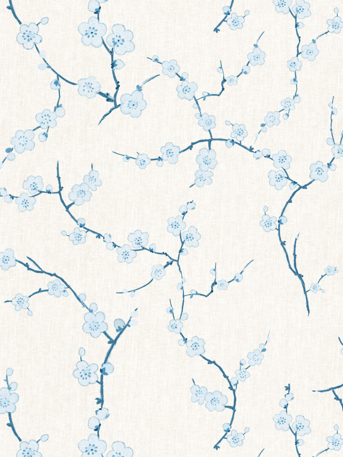 'Cherry Blossom' Wallpaper by Nathan Turner - Blue