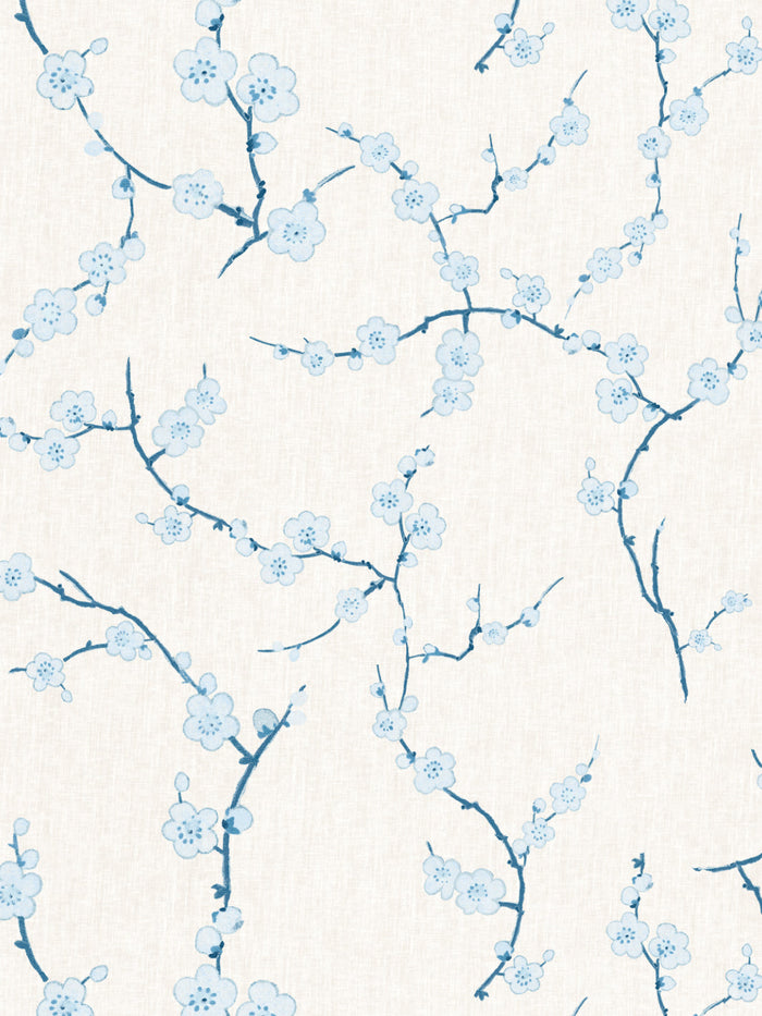 'Cherry Blossom' Wallpaper by Nathan Turner - Blue