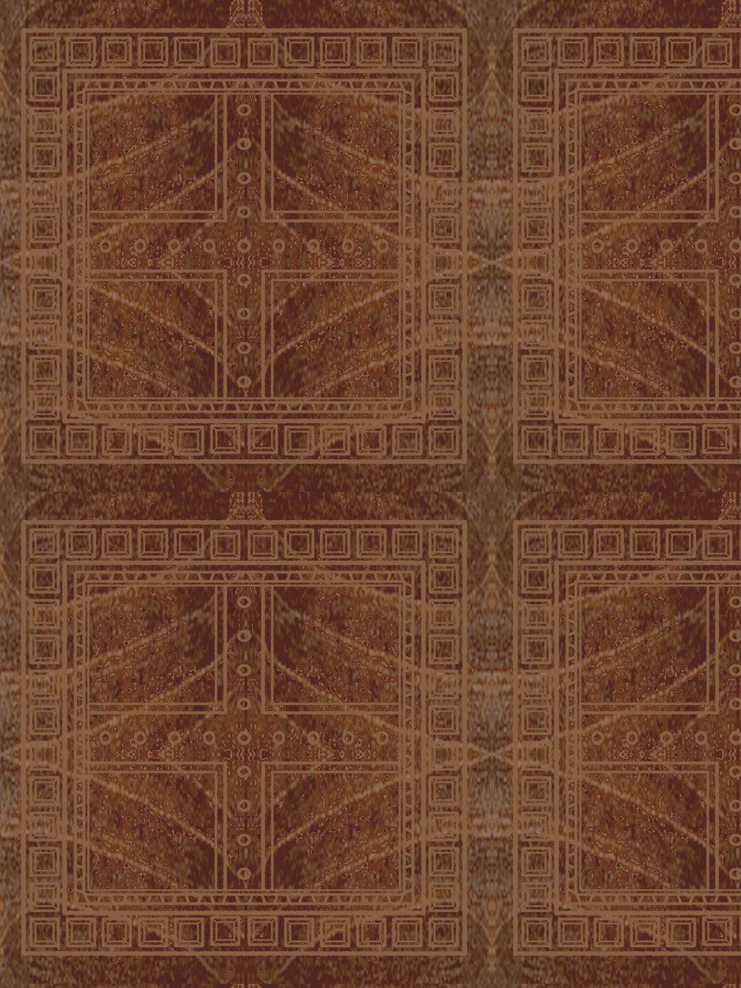 'Clubhouse Macro' Wallpaper by Flint Wood & Hicks - Chestnut
