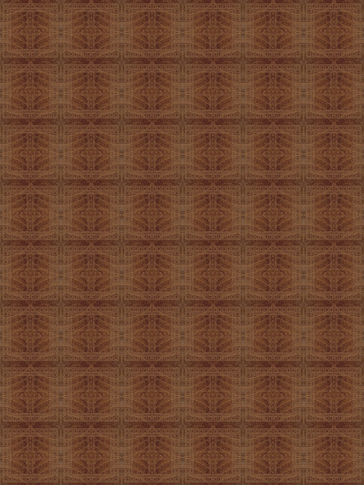 'Clubhouse Micro' Wallpaper by Flint Wood & Hicks - Chestnut