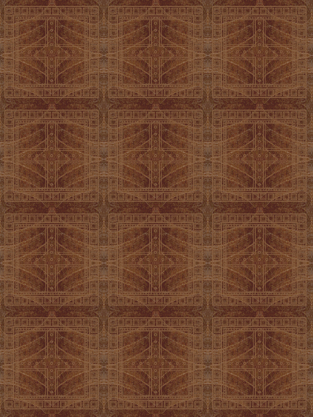 'Clubhouse Micro' Wallpaper by Flint Wood & Hicks - Chestnut