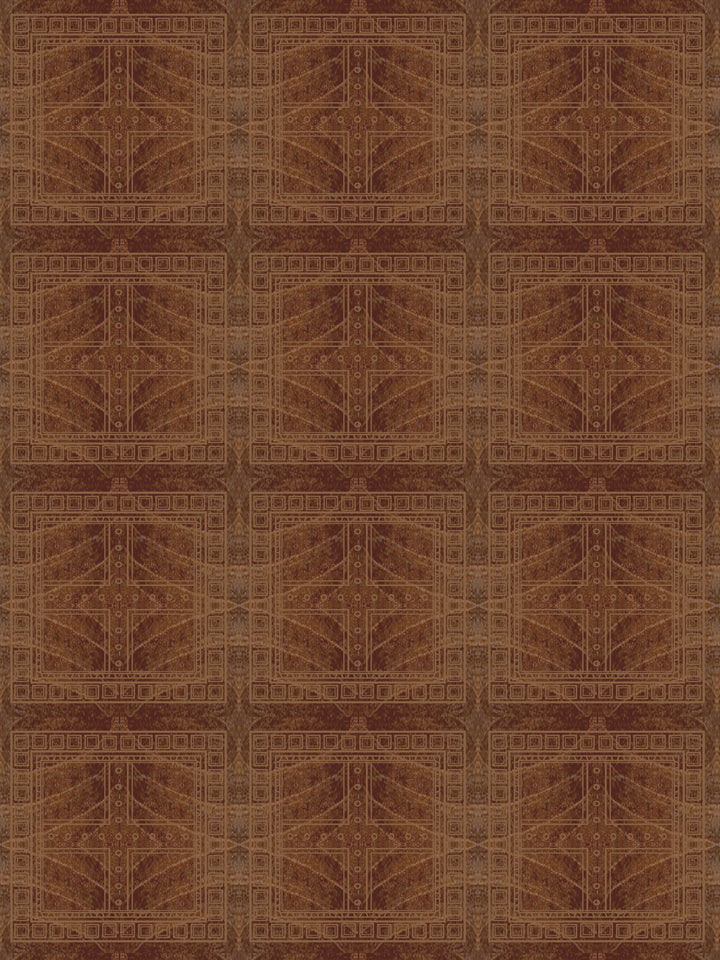 'Clubhouse Micro' Wallpaper by Flint Wood & Hicks - Chestnut