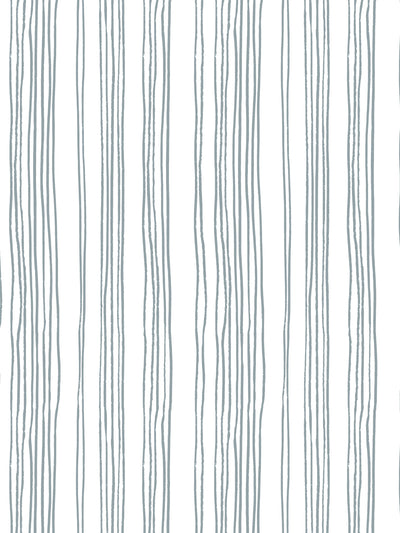 'Coastal Stripe (White Ground)' Wallpaper by Sugar Paper - Harbor