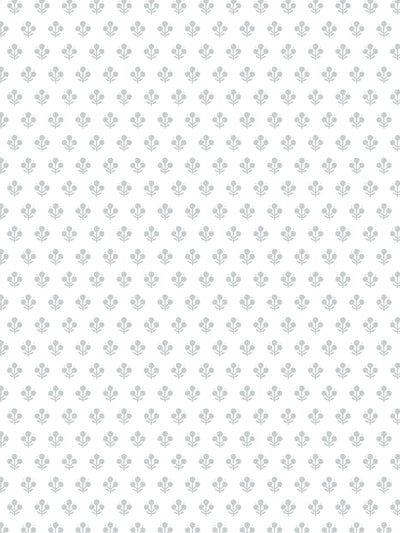 'Coco Petite (White Ground)' Wallpaper by Sugar Paper - Silver Sage