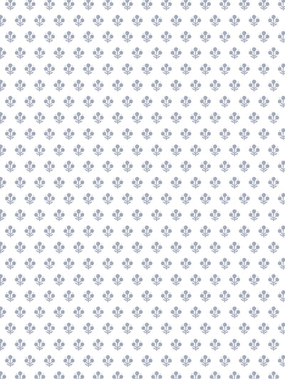 'Coco Petite (White Ground)' Wallpaper by Sugar Paper - Slate
