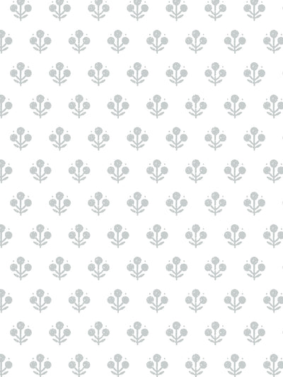 'Coco (White Ground)' Wallpaper by Sugar Paper - Silver Sage