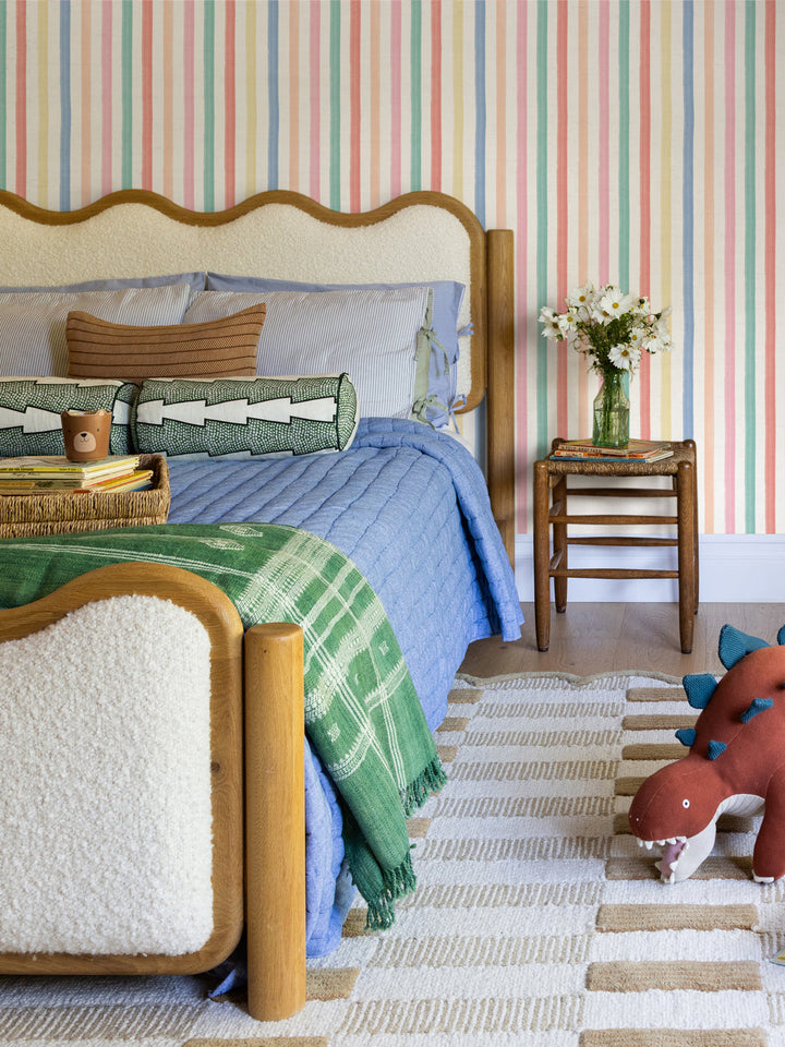 'Colourful Stripes' Wallpaper by Meri Meri - Multi